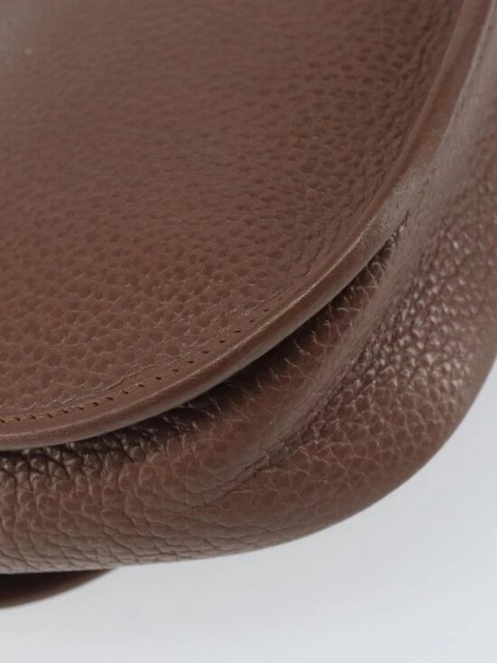 Christian Dior Shoulder Bag Leather Brown Gold Auth - Picture 9 of 15